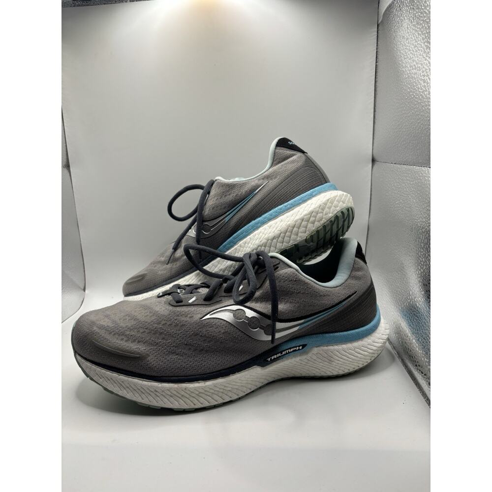 Saucony Womens Triumph 19 S10679-20 Gray Running Sneakers Sz 12